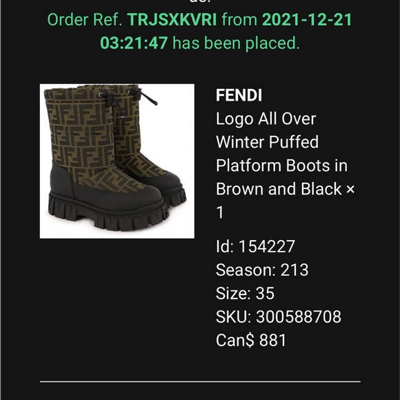 Authentic Fendi boots. Pristine condition only worn once. Fits like a 5.5-6 - Picture 4 of 4